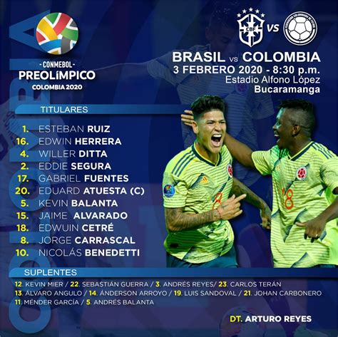 brasil vs colombia preolimpico